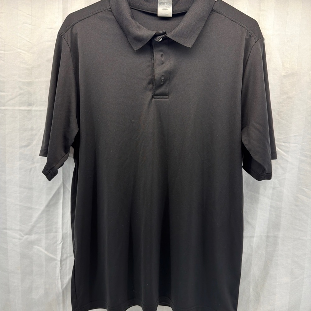 Hanes Men's Black Polo Shirt